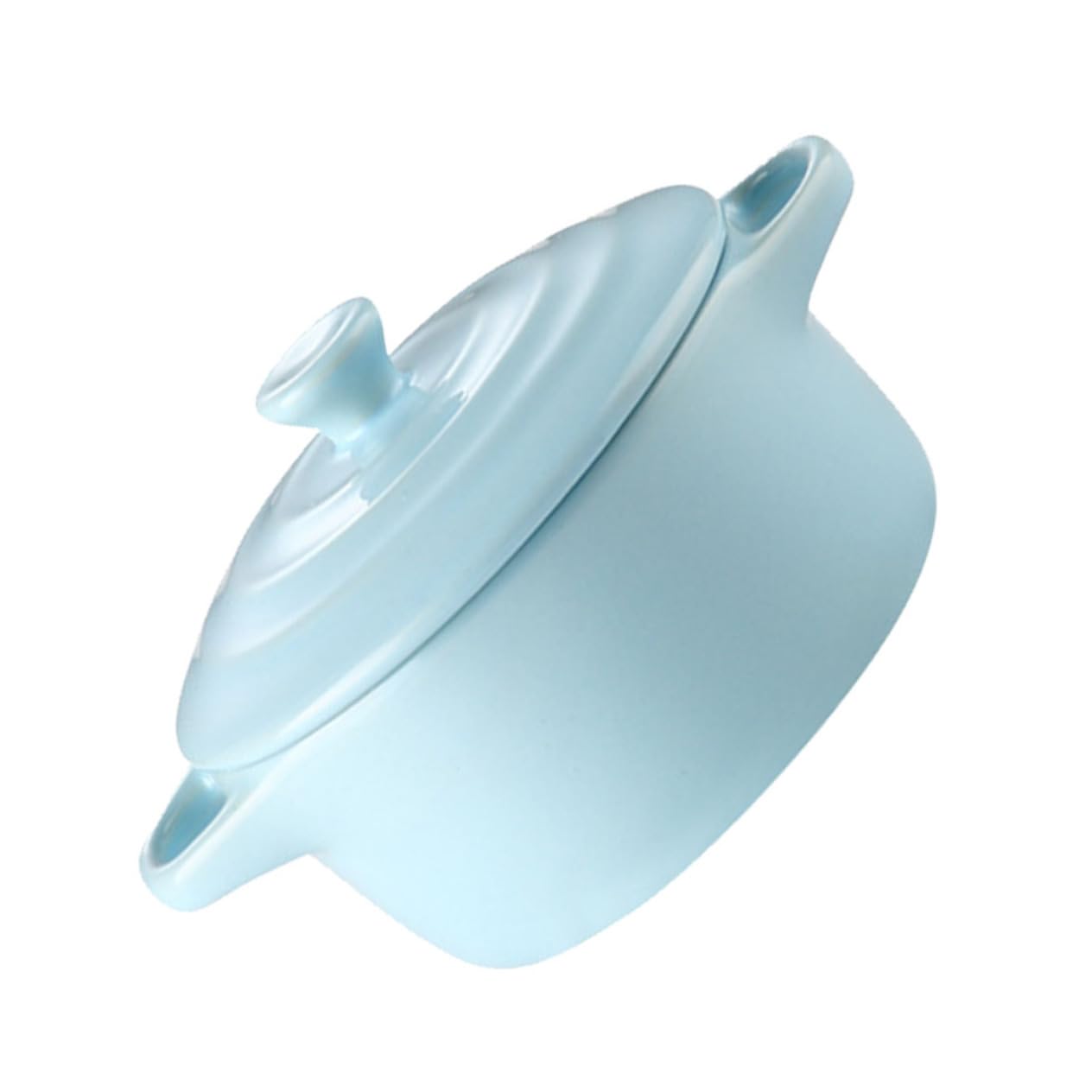 GRIRIW 1pc Ceramic Bowl for Home Kitchen Sauce Pan with Lid Cereal Lid Bowl Ceramic Dessert Bowl Soup Pasta Pot Ceramic Soup Bowl Onion Soup Bowls Double Handle Bowl Steamer Microwaveable