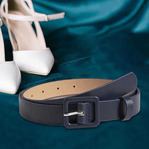 Women PU Leather Belt Dress Belt Square Buckle Belt Casual Decor Waistband Waist Belt for Dresses Lady Girls Jeans Coats3