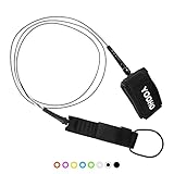 YOOHO Surfboard Leash,Straight Surf Board Leg Rope, 6/7/8/9 Foot SUP Surf Leash Perfect for Surfboards, Longboard, Paddleboard and Shortboard