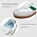 HSQ Barefoot Shoes Women,Minimalist Wide Toe Zero Drop Barefoot Sneakers Lightweight Breathable Fashion Casual Walking Gym Shoes White Grey Green 8