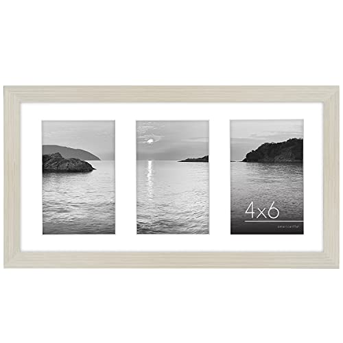 Americanflat 4x6 Collage Picture Frame - Fits 3 - Light Wood