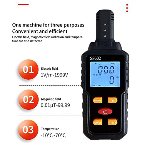 Medidor de Radiación Electromagnética EMF 5Hz-3500Hz miniatura 3