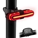 ROCKBROS Smart Bike Tail Light with Turn Signals & Automatic Brake Light Wireless Remote Control Bike Rear Light Back USB Rechargeable Safety Warning Cycling Light Fits on Any Bicycle