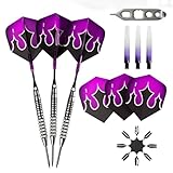 Viper Shot King Steel Tip Darts, 80% Tungsten Darts Metal Tip Dart Set for Bristle Dart Board, Carbon Fiber Shafts, Includes Nomad Case and Accessories