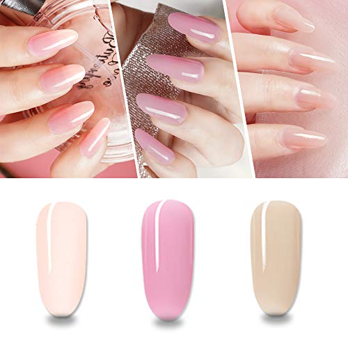 Nägel gel Set Starterset, Jane Choi 3 Farben UV Builder Gel für Nägel (Nude, Rosa, Klar Nude)+100 Stück künstliche nägel… – Bild 7