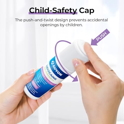 image for AUVON Max Strength Lidocaine Pain Relief Roll-On with Lavender Essenti