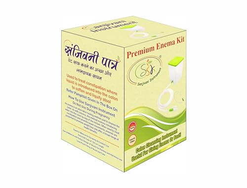 Image of SSK PVC Enema Kit 1500 ML for Home use with Instruction | Enema home kit for Adults Reusable & washable (Enema Set 1 & Individually Tube 3)