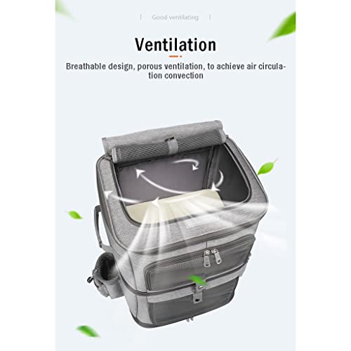 ATHUAH Bolsa de viagem portátil de camada dupla para transporte de animais de estimação para 2 gatos