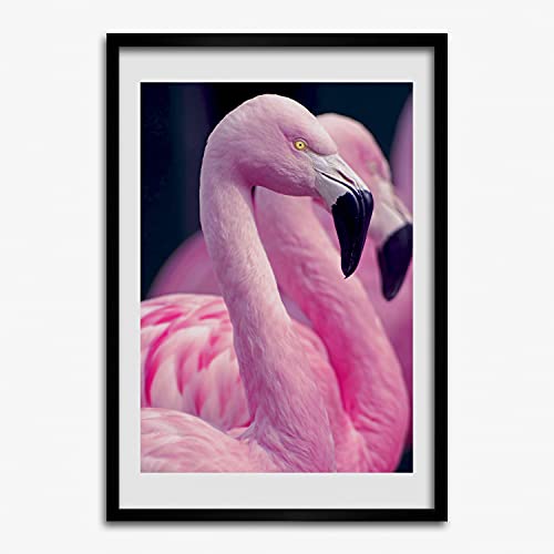 Cadre de decoration murale Tulup 50x70 cm pour valoriser une affiche de flamingos