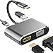 Produktbild LGYKUMEG 4-in-1-Typ-C-zu-HDMI-Konverter 4K VGA USB3.0 Audio-Video-Adapter Schnelllade-Hub,Grau