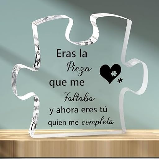 FANAOREN San Valentin Regalos Mujer Hombre, Regalo Pareja, Placa Acrílica en Forma de Puzzle, Regalo Aniversario Pareja, Regalos Navidad, Regalo Novia Novio Esposa Esposo Enamorados | Ya disponible en tu tienda friki favorita! En mundofriki.es!