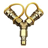 iRomehony 3/8 Inch Y-Splitter Natural Gas Quick Connect Adapter Replacement for Weber Natural Gas...