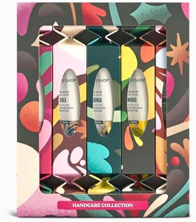 The Body Shop Handcare Collection 5 Piece Gift Set | Includes- British Rose, Shea, Moringa, Mango & Almond Milk Hand Balms | Vegan