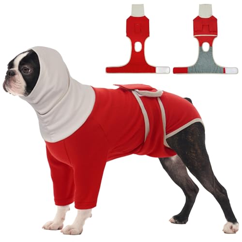 FUAMEY Spay Suit for Female Dog, Neuter Cone Alternatives to Prevent Licking, Pet Surgery Recovery Suit, Turtleneck Onesie for Surgery Male Body Suit
