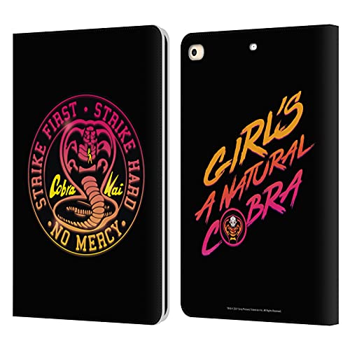 Étui cuir iPad 9.7 compatible Apple 2017 2018 housse Cobra Kai logo