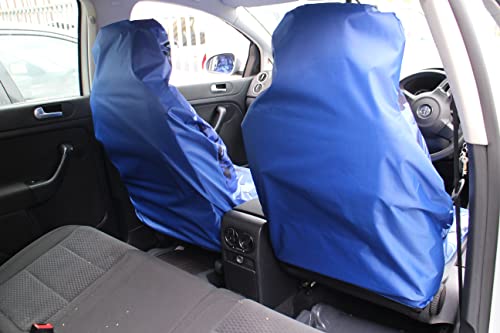 Image of BLUE Camouflage Waterproof Seat Covers for Cars, Vans, MPvs SUVs 4x4s - 2 x Fronts