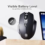 Bluetooth Mouse,[Upgraded] Rechargeable Wireless Mouse (BT 5.0/4.0+2.4G Hz),Computer Mouse with Visible Battery Level, 4 Adjustable DPI, Portable PC Mouse for MacBook Chromebook,Black - Image 3