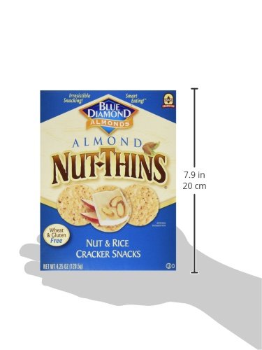 Blue Diamond Almonds Nut Thins Gluten Free Cracker Crisps, Original, 4.25 Oz Boxes (Pack Of 12) #TOP6