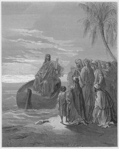 Lienzo decorativo Jesús predicando de Gustave Doré, cuadro artístico de alta calidad, 60x90cm
