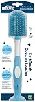 Dr. Brown's Soft Touch No Scratch Baby Bouteille Nettoyage Nettoyeur Nipple avec support et clip de stockage, BPA Gratuit, bleu 1-Pack