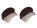 2PCS Women Lady Girls Soft Sponge Foam Hair Base Inserts Bump Up Hair Pads Stick Bun Maker Hair Styling Clip Hair Comb Braid Tool Hair Styling Accessories Brown