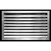 18"w X 12"h Aluminum Exterior Vent for Walls & Crawlspace - Waterproof & Rain Block - with Screen Mesh - HVAC Weather Grille [Outer Dimensions 19.5"w X 13.5"h]