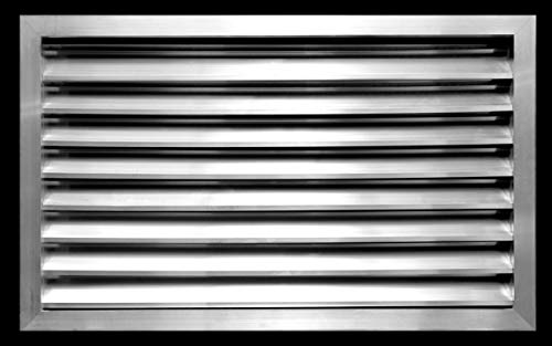 HVAC Premium 36"W x 12"H Aluminum Exterior Gable Louver Vent for Walls & Crawlspace - Weather-Resistant Air Grille with Screen Mesh - [Outer Dimensions 37.75"W x 13.75"H]