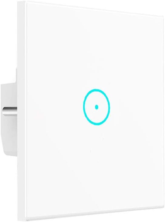 WiFi Smart Light Switch,LYASI Tempered Glass Touch-Screen WLAN Light Switches Wall,Work with Amazon Alexa and Google Home,Wireless Remote,Timing Function,Overload Protection,No Hub Required (1 Gang)