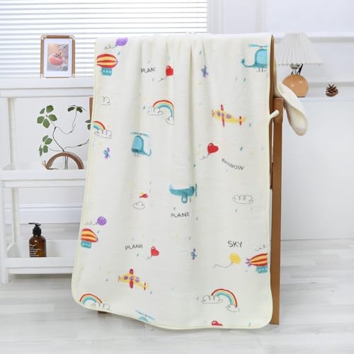 Image of Baby Luxury Coral Fleece Bath Towel for Kids, Ultra Soft, Warm, and Absorbent. Baby Essentials Bath Towels, Cute Unisex Cover for Girls and Boys (2, Count | 0-12 Months)