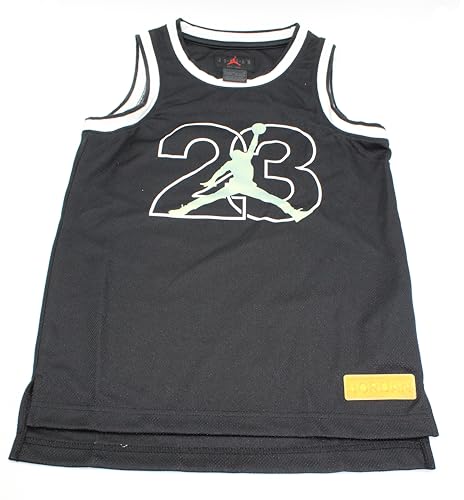 Nike Jordan Little Boys' Wild Tribes Mesh Tank Top- (Black) (US, Alpha, Small, Big Boys, Black)