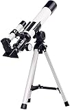400 mm focale AZ Mount télescope de rupture astronomique, optique multi-couches et prismes BaK-4, faible lumière vision nocturne, avec trépied adaptateur téléphonique VIROYA