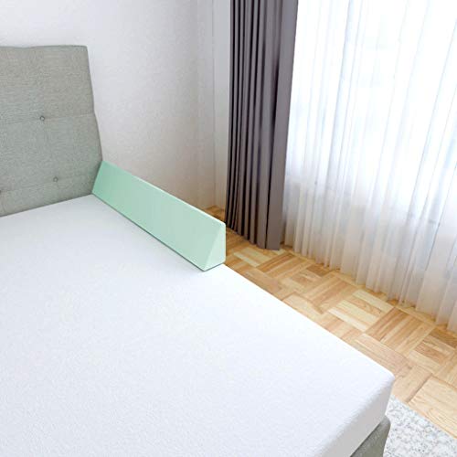 DCC Tren Cama, Conveniente for los bebés de 0-5 años, Altura 19cm, Cuna Barandilla con el Soporte y la Correa (Color : Green, Size : 150cm)