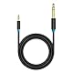VENTION 3.5mm auf 6.35mm Stereo Audio kabel 0.5M, 6.35 auf 3.5 Klinke Stecker zu Stecker Aux Kabel, TRS Auxiliary Klinkenkabel für Gitarre, Mischpult, iPod, Laptop, Heimkinogeräte, Verstärker