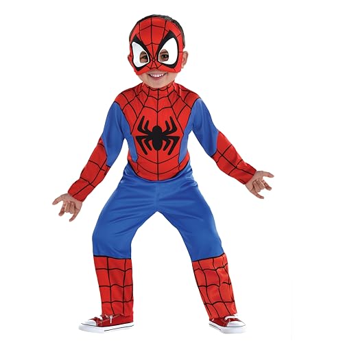 Party City Marvel Spidey and His Amazing Friends: Spider-Man Costume for Baby & Toddler, Boys 2T