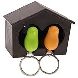 OFFSCH Birdhouse Key Holder 2 Whistle Keychains Wall Decor Birdhouse Hook Key Hanger