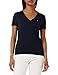 Produktbild Tommy Hilfiger Damen T-Shirt Kurzarm Slim Cody V-Ausschnitt, Blau (Desert Sky), L