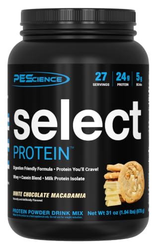 Image of PEScience Select Protein Powder, White Chocolate Macadamia, 27 Servings | Whey and Casein Blend, Lean Protein, Low Calorie, Low Carb, Gluten Free, Keto Friendly, for Men and Women