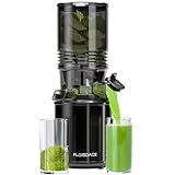 Cold Press Juicer – Hands-Free Electric Masticating Juicer Machine with 6.5' Large Feed Chute, 350W Masticating Juicer Machine For More Juice,...