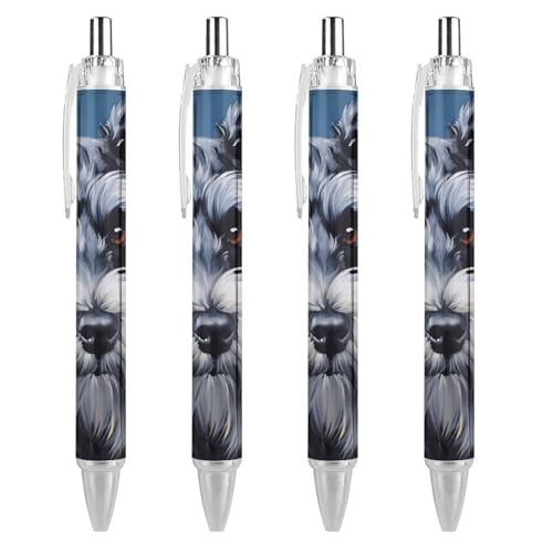 Bolígrafos de punta de bola de 0,5 mm con diseño de Schnauzer para regalar a fans de mascotas