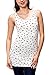 Produktbild ONLY Damen Tank Top Basic Shirt Stretch O-Neck Print Longtop 15159176 Liva (XXL, Cloud Dancer/Cherry)