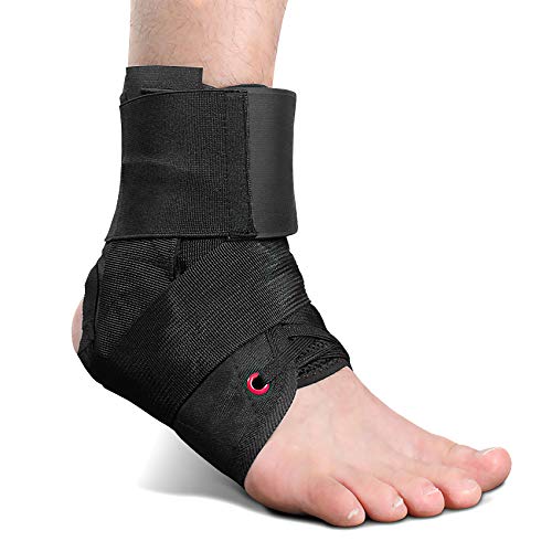 Timoral Ankle Brace for Men and Women,Lace Up Adjustable Ankle Support,Foot Brace Stabilizer for Sprained Ankle,Plantar Fasciitis,Tendonitis, Injury Recovery.Suit for Basketball Volleyball.