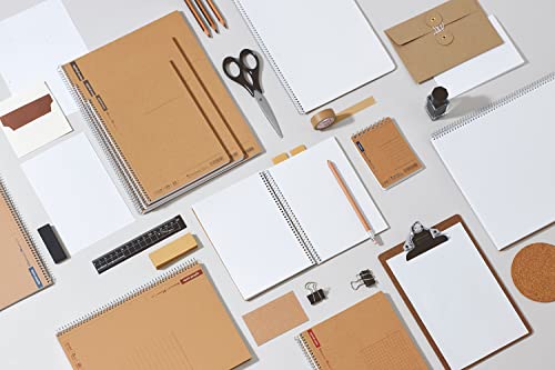 Maruman Spiral Note Basic 8.98 X 11.69 Inches (A4), 5Mm Dot Grid, 80 Sheets (N005Es),White #TOP2