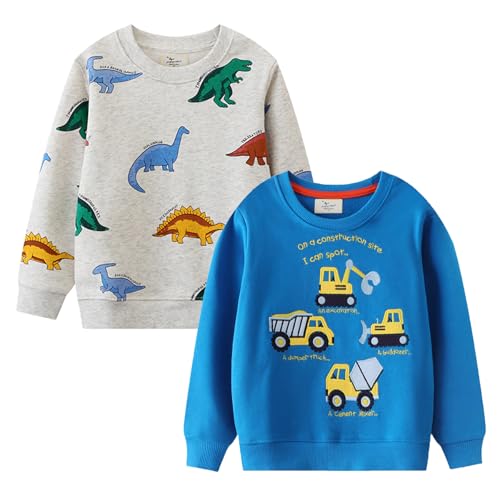Boys Long Sleeve Pullover Sweatshirt Kids Crewneck Christmas Sweater