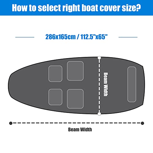 X Autohaux Pedal Boat Cover 300D Solution-Dyed Polyester With Air Vents For 3 Or 5 Person Pedal Paddle Boat Cover 112.5''X65'' Blue With Storage Bag #TOP5