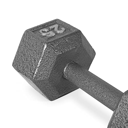 Wf Athletic Supply Cast Iron Solid Hexagon Gray Dumbbells, Strength Training Free Weights Set Of 2 For Women And Men, Hand Weights Sold By Pairs, From 1 To 120 Lbs, Multi-Select Size Options Available #TOP2