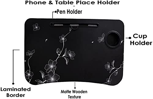 Image of Super Soft Glace Office Table for Home /Writing Desk for Office /Folding Table for School /Folding Study Table /Work from Home (FLOWERRR)