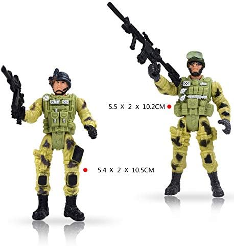 Miniatura 3 de PowerTRC Paquete de 6 figuras de armas militares de acción del ejército de acción de las fuerzas especiales y accesorios, juego de juguete para