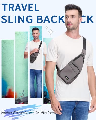 Image of Seoky Rop Sling Bag Slim Personal Purse Pocket Small Crossbody Chest Bag