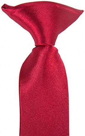 Slim 2" Satin Solid Colour Plain Safety Clip On Tie