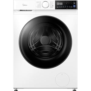 Midea Waschmaschine V5 Series, 10 kg | EEK A-30% | 1400 U/min | Steam Wash | 15/45 Min Schnellwäsche | Turbo Wash | Woolmark & Outdoor | BLDC Inverter Motor | APP-Steuerung | MFV5EW100WBA30 | Weiß